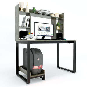 Benchtop CPU Stand with Wood Rubberwood Shelf - Product Image 3