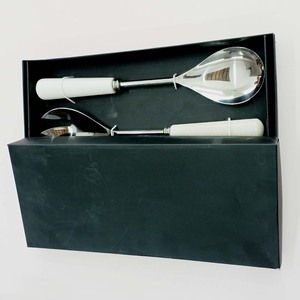 Ensemble de service de salade en acier inoxydable, poignée en palmier doré, outils pour fruits et légumes, ensembles royal Design, nouveau design - Product Image 5
