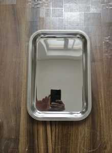 Bandeja de Servicio Dorada Clásica y Moderna con Asa, Bandeja de Acero Inoxidable Apta para Lavavajillas, Platos para Cocina, Bodas y Restaurantes - Product Image 2