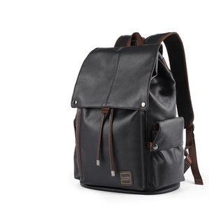 IStapromo Gifts Men PU Leather <b>Backpack</b> for <b>Laptop</b> Male Business Mochilas Couro Masculina Motorcycle Back Pack Travel - Product Image 2