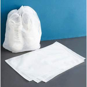 Bolsa de embalaje de zapatos no tejida con cordón ultrareciclable, sello de prensa térmica, impresión Offset, respetuoso con el medio ambiente, duradero, personalizable - Product Image 2