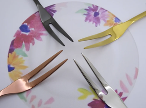 Wholesale Luxury Metal Multi-Color Fruit <b>Fork</b> For Parties Restaurant Hotel - Product Image 2