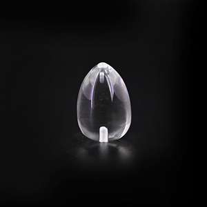 High Quality 10x15mm Natural Pink Quartz Smooth Loose Gemstone Briolette Half <b>Top</b> Drill Drops Silver Jewelry <b>Earrings</b> Making - Product Image 1