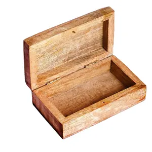 Caja de joyería de elefante de madera Premium hecha a mano intrincadamente | Caja de madera