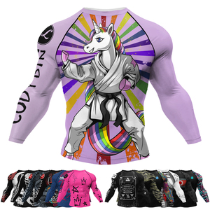 Wholesale Factory Men <b>Long</b> <b>Sleeve</b> Quick Dry Shirts Rash Guard Fitness Wear MMA Rash Guard Gym Fitness Compression <b>Swim</b> T Shirts - Product Image 6