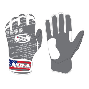 Guantes de Bateo de Béisbol de Marca Personalizada, con Alto Agarre, Acolchados de Cuero, Cierre de Hebilla Ambidiestro, Negro/Blanco - Product Image 1