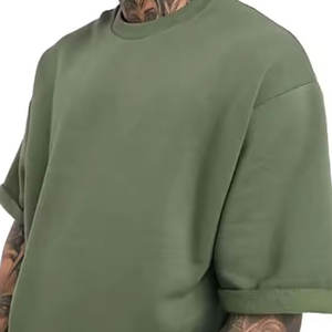 Camiseta de Manga Corta para Hombre, 100% Algodón, Cuello Redondo, Corte Holgado, Personalizable con el Logotipo de tu Marca, 340g, Venta al Por Mayor - Product Image 4