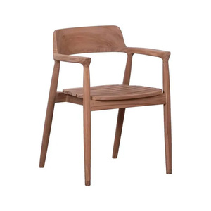 Silla de Comedor de Madera de Teca Maciza de Diseño Moderno con Características Ecológicas e Impermeables para Uso en Interiores/Exteriores y Muebles para el Hogar - Product Image 1