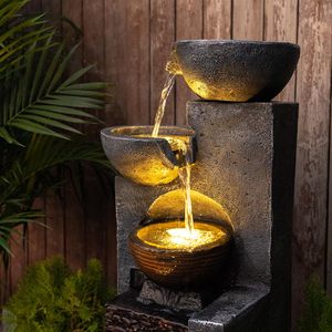 Fontaine à débit d'eau en résine Simple haut de gamme pour décor à la maison pour <span class=keywords><strong>salon</strong></span> et terrasse cour <span class=keywords><strong>jardin</strong></span> Style - Product Image 4