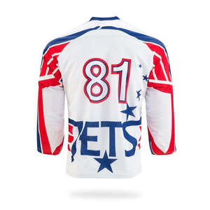 Maillot de hockey sur glace personnalisé en polyester respirant, impression par sublimation numérique, logo brodé devant et derrière, séchage rapide - Product Image 2