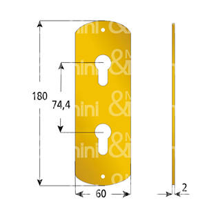 Fiam จาน mod. 1120 CP หลุมเยล-เยล - Product Image 1