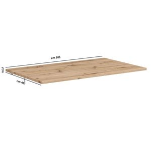 Londra Nordikflat bagno Color rovere annodato 101x46x1.6 cm confezione da 1 ripiano lavabo Nordikflat senza foro - Product Image 2
