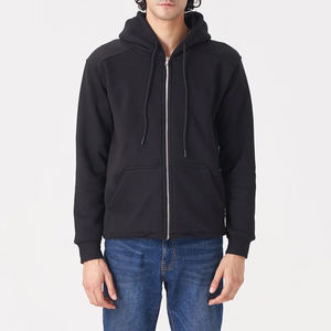 Vente en gros OEM Sweats à capuche zippés vierges personnalisés pour hommes en coton épais Sweats à capuche pour hommes avec logo personnalisé unisexe - Product Image 1