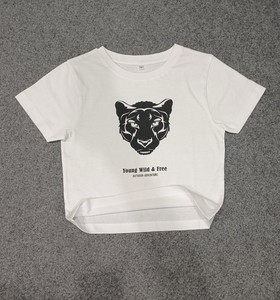 เสื้อครอปคอกลมแขนสั้นสำหรับผู้หญิง, เสื้อยืดครอปผ้าฝ้ายคุณภาพสูงจากบังคลาเทศ - Product Image 3