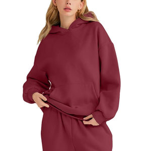 OEM venta al por mayor de encargo de alta calidad Premium Drop Shoulder Pullover Puff impresión sudaderas con capucha de las mujeres - Product Image 6