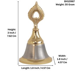 Premium quality Brass <b>bell</b> for pooja brass <b>bell</b> in three different style traditional home decor products wholesale product - Product Image 5