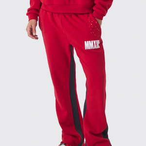 Conjunto Deportivo de Dos Piezas para Hombre con Pedrería, Sudadera con Capucha y Pantalones a Juego, Tela de Poliéster Suave, Bolsillos Laterales, Cintura Elástica - Product Image 3