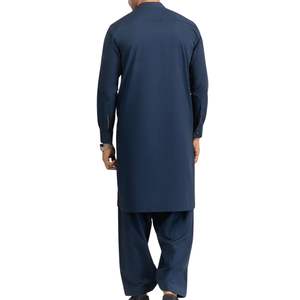 Dark Blue <b>Men</b> Shalwar Kameez Traditional Pakistani Suit High Quality Fabric Designer <b>Kurta</b> <b>Pajama</b> <b>For</b> <b>Men</b> Ethnic Wear - Product Image 2