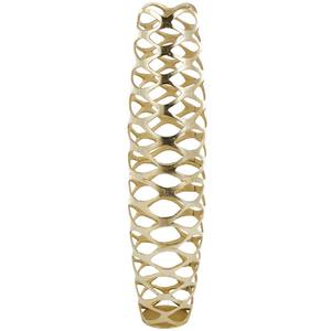 Florero de Piso Moderno de Metal Dorado con Diseño de Rejilla Abierta para Decoración de Hogar de Lujo, Sala de Estar, Entrada y Estilo Interior Contemporáneo - Product Image 1