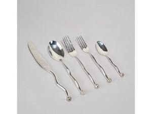 Ensemble de couverts en acier inoxydable or rose avec poignée en résine noire vente à chaud parfait pour les événements de mariage - Product Image 2