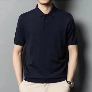 Polo à manches courtes pour hommes Polo d'été léger pour hommes T-shirt Slim Fit Business Casual Breathable Polo Tee - Product Image 2