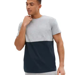 Heavy 270 Gsm doble hilo suelto moda gota hombro manga corta algodón camiseta EE. UU. hombres Oversize Top al por mayor - Product Image 1