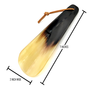 Calzador de madera y cuero para decoración del hogar 2023 con cuerno de búfalo de plástico, acero inoxidable, superventas de Tradnary - Product Image 2