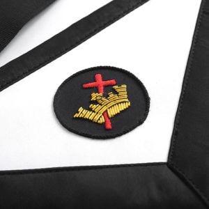 Delantal de terciopelo negro de la Comandancia de los Caballeros Templarios para bordados, manualidades, punto de cruz y costura - Product Image 3