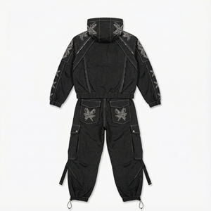 Conjunto de Dos Piezas de Chándal con Capucha de Nailon para Mujer, Personalizado 2026, Ligero, Estampado, Cortavientos, Bordado, Holgado, Chaqueta Corta, OEM - Product Image 3