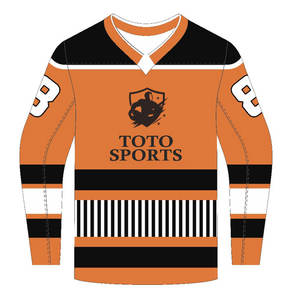 Vêtements de sport respirants de haute qualité, légers, bon fournisseur, logo personnalisé imprimé, nouvelle arrivée, maillot de hockey sur glace - Product Image 1