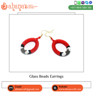 Handmade Premium Quality Beaded Drop <b>Earrings</b> New Fashion Trending Classic Design Latest Selling Glass Jewelry Hoop Gift - Product Image 4