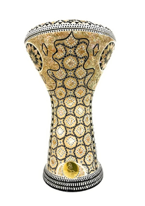 Gawharet El Fan 17,5 pouces, darbuka égyptienne professionnelle, fabriquée à la main en aluminium et nacre, pour percussion - Product Image 3