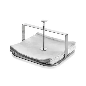 Anneau de serviette en métal artisanal de luxe pour une mise en place de table haut de gamme, support de serviette en acier argent sterling fabriqué par Zahid Exports - Product Image 1