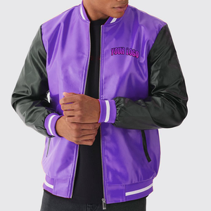 Chaquetas Universitarias de Invierno Personalizadas Unisex, Chaquetas Varsity con Mangas de Béisbol, Parches Bordados de Chenilla, Lana Genuina, Oferta - Product Image 4