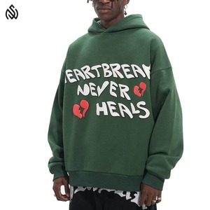 Stylish Fashionable <b>Pullover</b> <b>Men</b> Puff Print Hoodies Lightweight Latest Design <b>Men</b> Puff Print Hoodies <b>For</b> Adult - Product Image 1