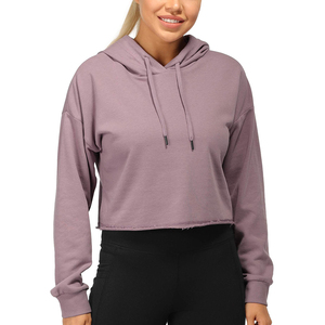Sudadera Deportiva Informal con Hombros Caídos, Transpirable, para Entrenamiento y Descanso, Corta, para Mujer - Product Image 1