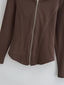 Temporada de invierno Tendencia Mujer Manga larga Jogger Running Fitness Sudaderas con capucha Colección Gym Wear Training Hoodie - Product Image 4