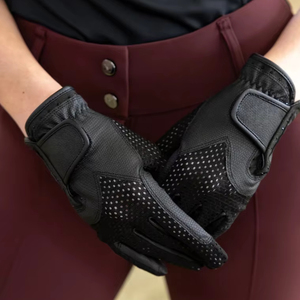 Gants d'équitation professionnels en cuir pour l'hiver, ultra respirants et confortables, avec logo personnalisé, vente en gros, 2026 - Product Image 1