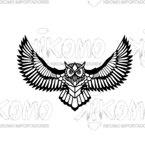 Hibou géométrique en MDF noir - Product Image 4