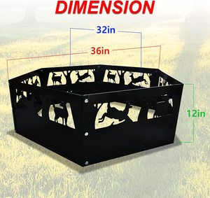แหวนเจาะโลหะรูปหกเหลี่ยมสำหรับเผาไม้แคมป์ไฟใช้กลางแจ้งตัดด้วยเลเซอร์ - Product Image 4