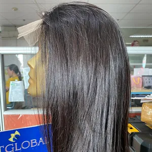 Lace Closure Wig Natural straight Made in Vietnam High Quality Density 100% Natural Color for Black Women