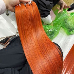 Listo enviar Thanh an H21 Super doble dibujado 8-32 pulgadas hueso naranja recto vietnamita Remy cabello grado virgen materia prima 100g - Product Image 6