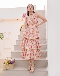 Vestido bohemio de algodón hecho a mano indio para mujer, ropa de fiesta de verano con estampado Floral con regalo personalizado, ajuste moderno hasta la rodilla - Product Image 2