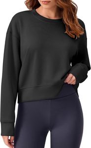 เสื้อสเวตเชิ้ตครอปทรงบ็อกซี่ คอกลม ผ้าฝ้าย 100% น้ำหนัก 360 กรัม พิมพ์ลายตามสั่ง สำหรับผู้หญิง โลโก้ด้านหน้า ผลิตจากผ้าฟลีซเป็นมิตรกับสิ่งแวดล้อม เหมาะสำหรับฤดูใบไม้ร่วง - Product Image 3