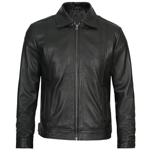 Nouvelle arrivée Veste en cuir pour homme Veste en cuir de haute qualité pour homme Logo personnalisé Respirant Prix bas Veste en cuir tendance - Product Image 4