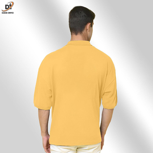 Camiseta Polo de talla grande para hombre, jersey de verano suave transpirable, estampado de logotipo personalizado, bordado de longitud larga, sólido, suelto, personalizable - Product Image 2