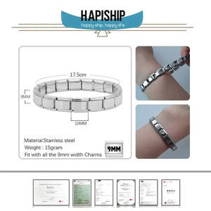 กำไลข้อมือสแตนเลสสตีลแบบมีจี้ ดีไซน์ทันสมัย - Product Image 5