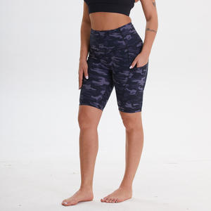 Shorts de Yoga de Cintura Alta con Estampado Personalizado, Control de Abdomen, Spandex, Ropa Deportiva, Shorts Elásticos para Correr - Product Image 5