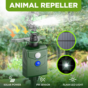 Solar Powered Electronic Animal <b>Repeller</b> Bait Box Water Jet Natural PIR Sensor Outdoor Spring/Summer Garden Use <b>Birds</b> - Product Image 1
