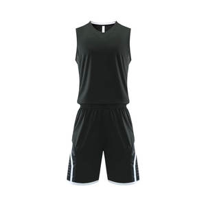 Customized <b>Black</b> Basketball Uniform with Team Logo Breathable Stitched Jersey and <b>Shorts</b> for Team Wear - Product Image 1